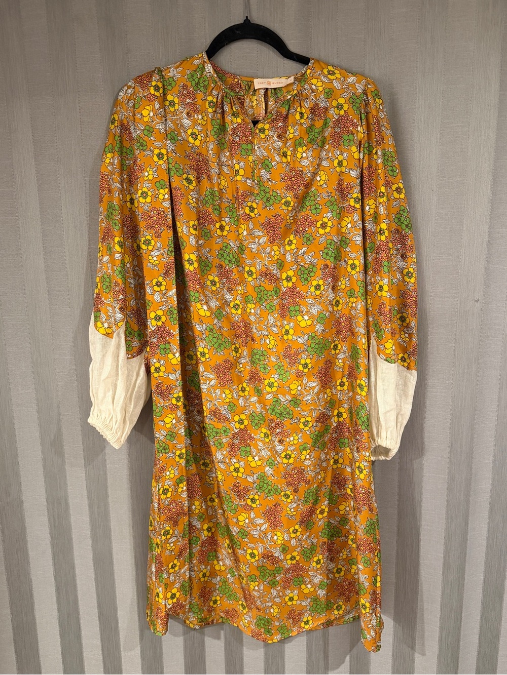 Tory Burch Wallpaper Floral Silk Dress - Size 0 - Picture 9 of 11